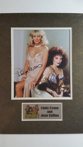 Signed photo of Linda Evans and Joan Collins